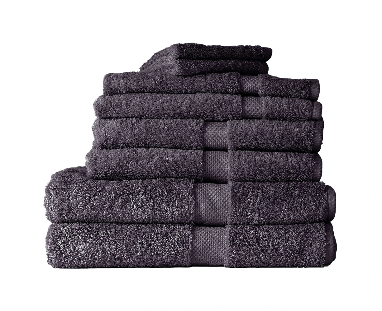 8pc Canningvale Royal Splendour Home Decor Bathroom Bath Towel Set Slate