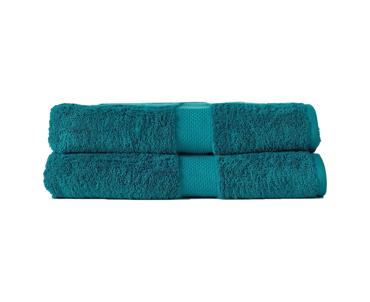 2pc Canningvale Royal Splendour Bath Sheet Set Oceano Teal Home/Bathroom Decor