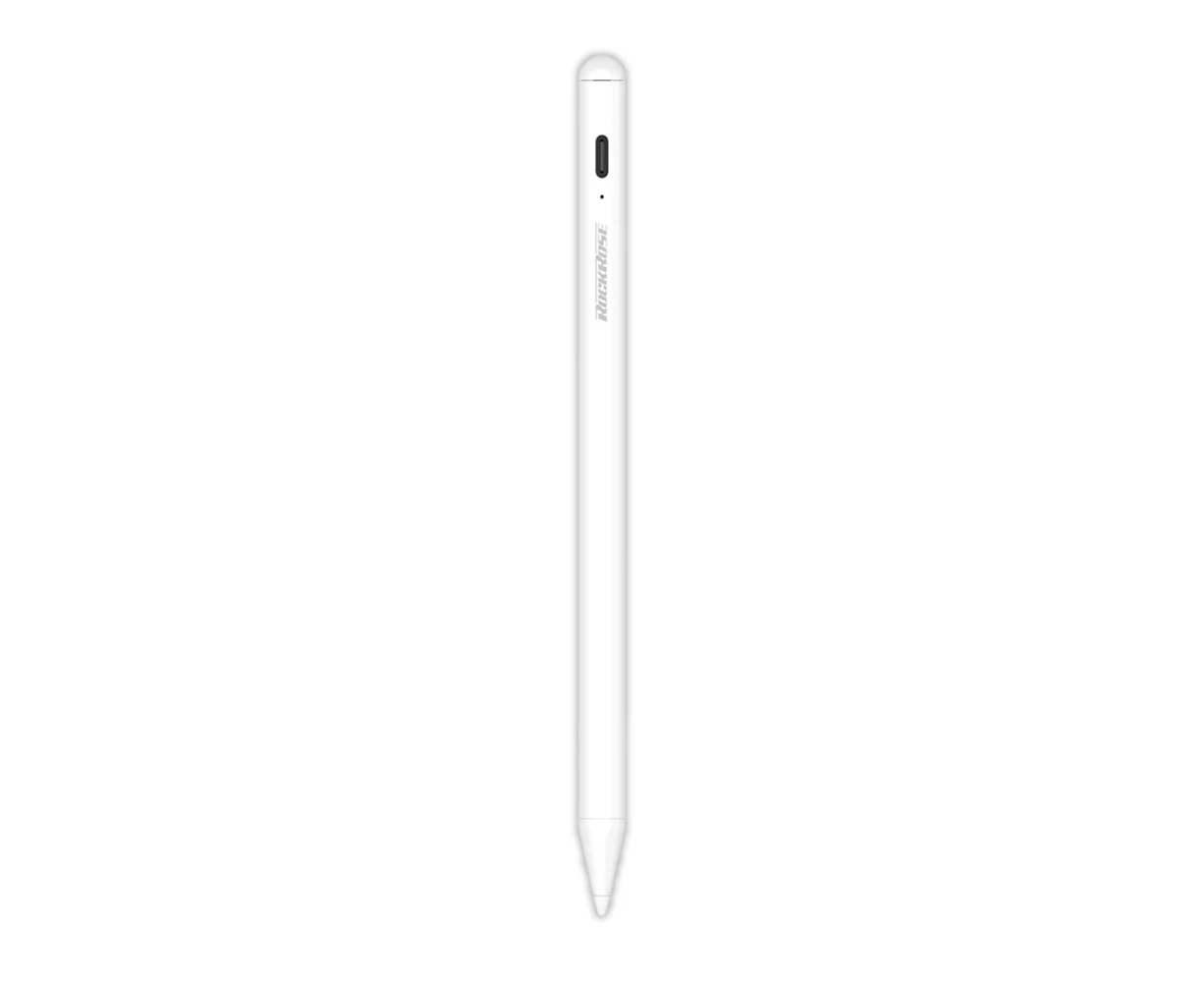 RockRose MagLink Neo Active Capacitive Drawing/Work Textured Stylus For Ipad WHT