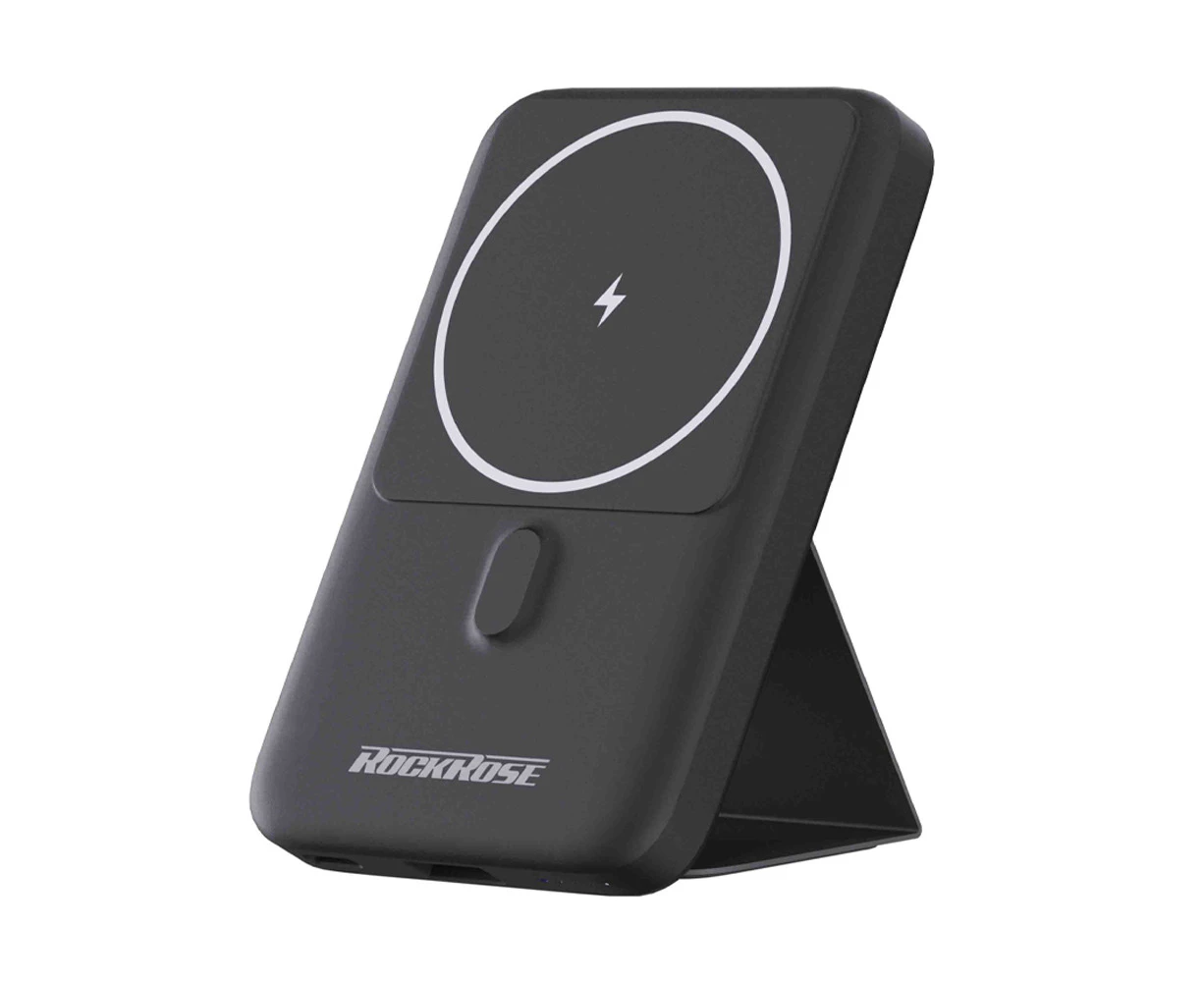 RockRose Magair 10000mAh Max 15W MagSafe Compatible Powerbank w/ Phone Stand