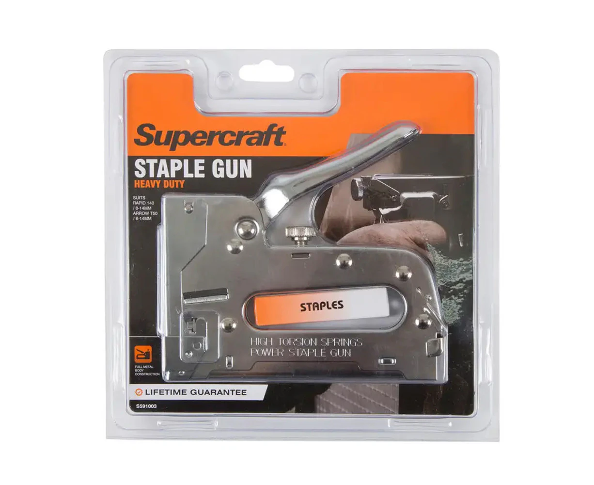 Supercraft General Purpose Staple Gun Heavy Duty Metal Home Improvement DIY