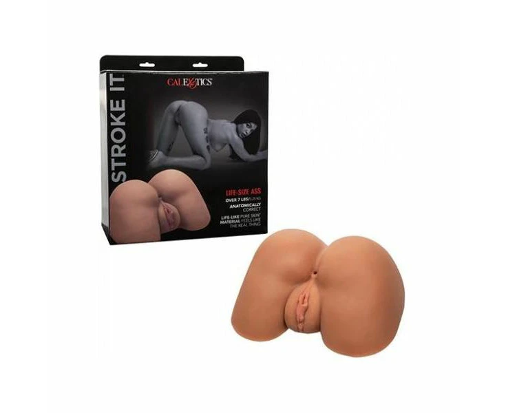 California Exotic Novelties Stroke It Life Size Ass Stroker Model 7b Male Anal Pleasure Toy Brown