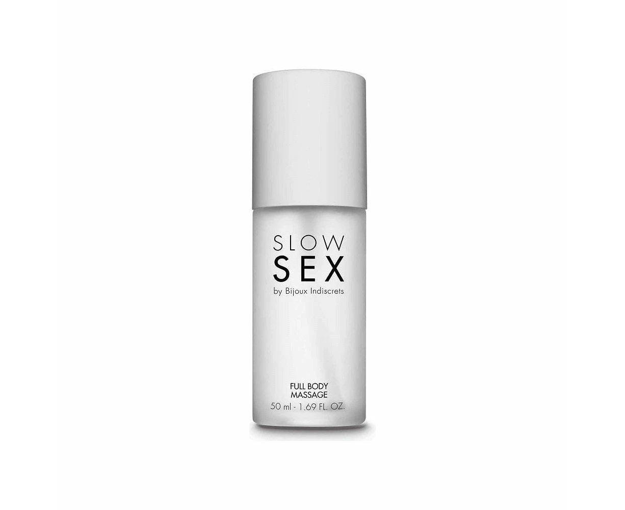 Bijoux Indiscrets Slow Sex Full Body 50ml Massage Oil Sensual Body On Body Pleasure, Intimate Glide, Coconut Scent