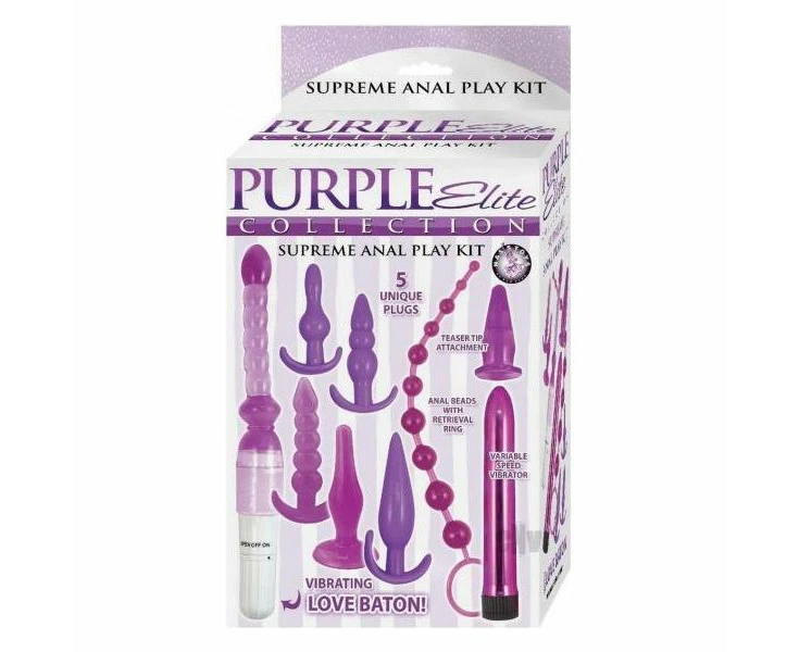 Purple Elite Collection Supreme Anal Play Kit Model Pecs Apk001 Unisex Versatile Pleasure Purple