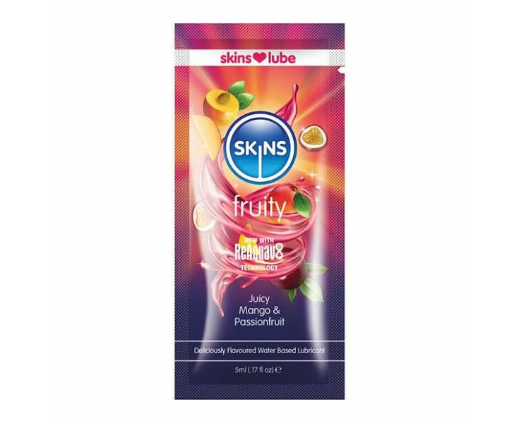 Skins Water Based Lubricant 5 Ml Foil Mango & Passionfruit