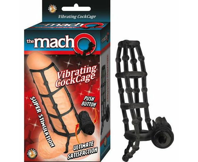 Macho Vibrating Cock Cage Black The Ultimate Clitoral Teaser Satisfaction For Men