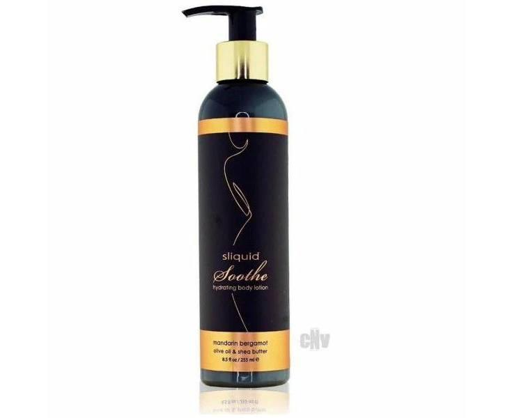 Sliquid Balance Soothe Mandarin 8.5oz Body Lotion With Pump Top For Sensual Hydration & Relaxation In Gender Neutral Citrus Colour