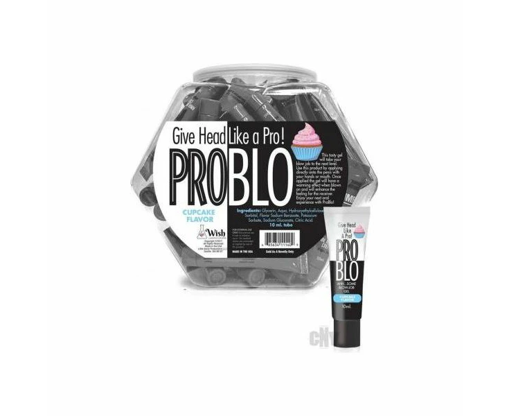 Pro Blo Oral Pleasure Gel Cupcake 10ml Intense Lubrication For Enhanced Oral Pleasure Model Pb 10c Unisex Designed For Mouth Pleasure Deliciously Scen