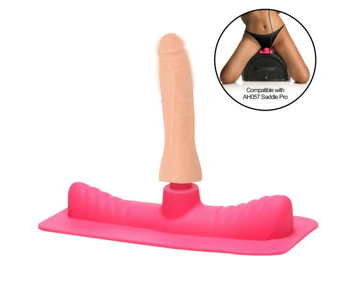 Adam & Eve Saddle Adapter With Dildo Attachment For Ah057 Saddle Pro | Unisex Dual Pleasure Silicone Sex Toy In Pink