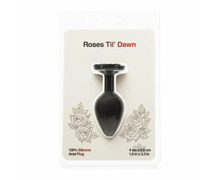 Introducing The Roses Til Dawn Md Black Silicone Anal Plug | Model No. Rtd Md01 | For All Genders | Anal Pleasure | Black