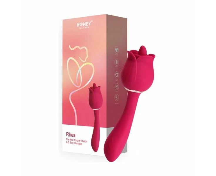 Rhea Rose Clit Tongue Licking Vibrator And G Spot Massager Red The Ultimate Pleasure Companion For Women  Introducing The Sensuarosa Sr 2000 Women's 2