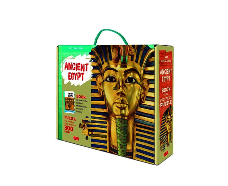 Sassi Junior The Mask of Tutankhamun Art Puzzle & Book Jigsaw Game Set Kids 6y+