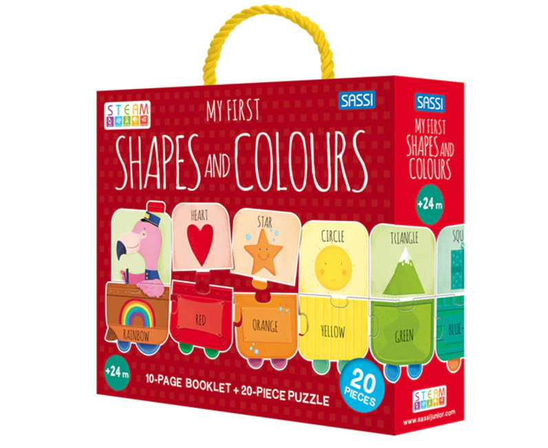 Sassi My First Shapes & Colours Kids/Children Fun STEAM Puzzle & Book Set 2+