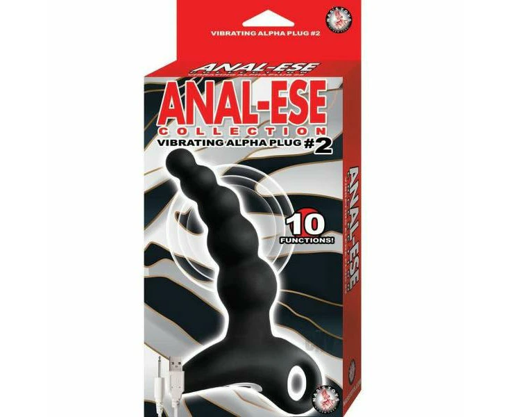 Alpha Plug 2 Black Silicone Anal Vibrating Plug Model Ap2b