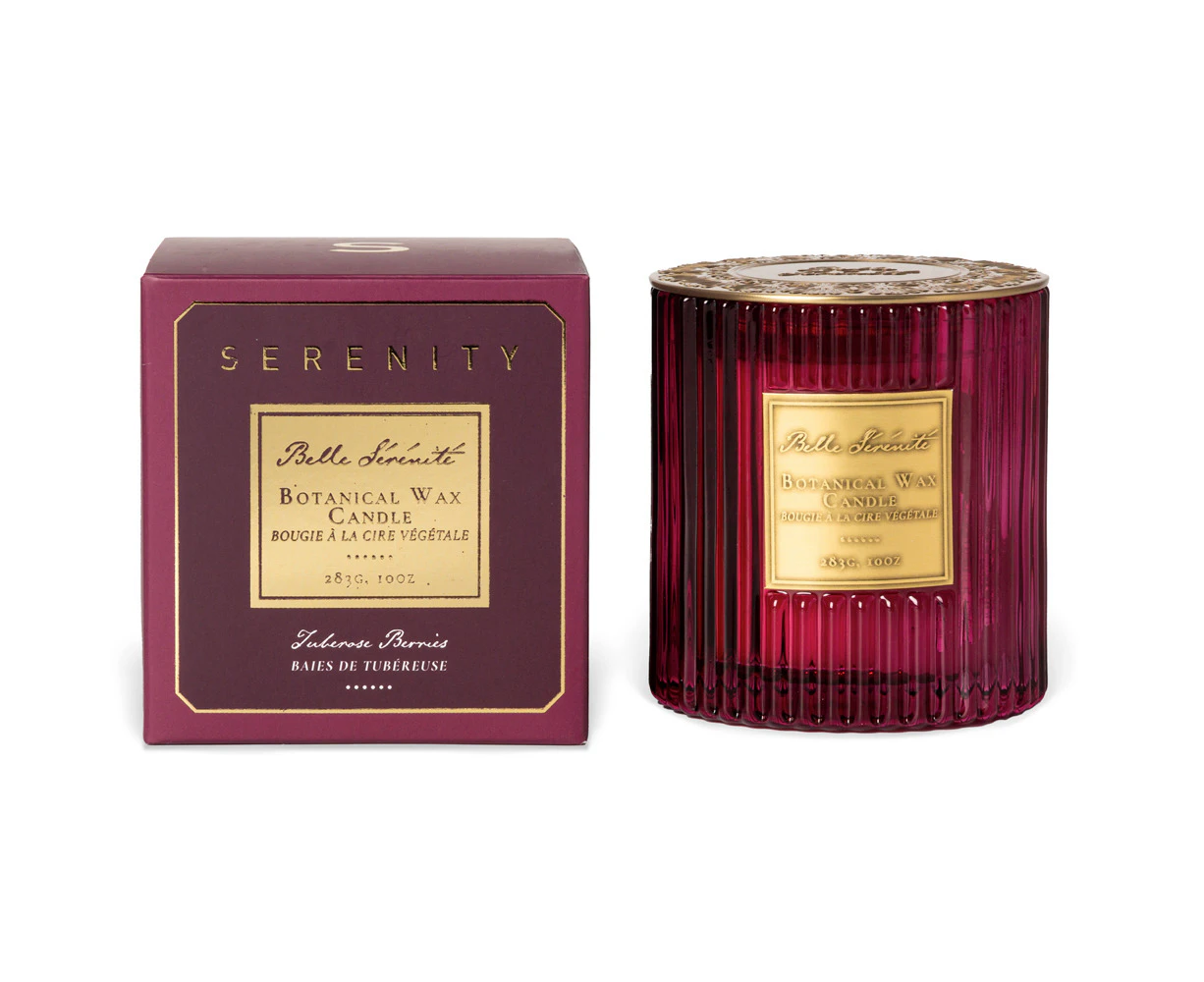 Serenity Belle Serenite 283g Soy Wax Scented Candle Fragrance Tuberose Berries