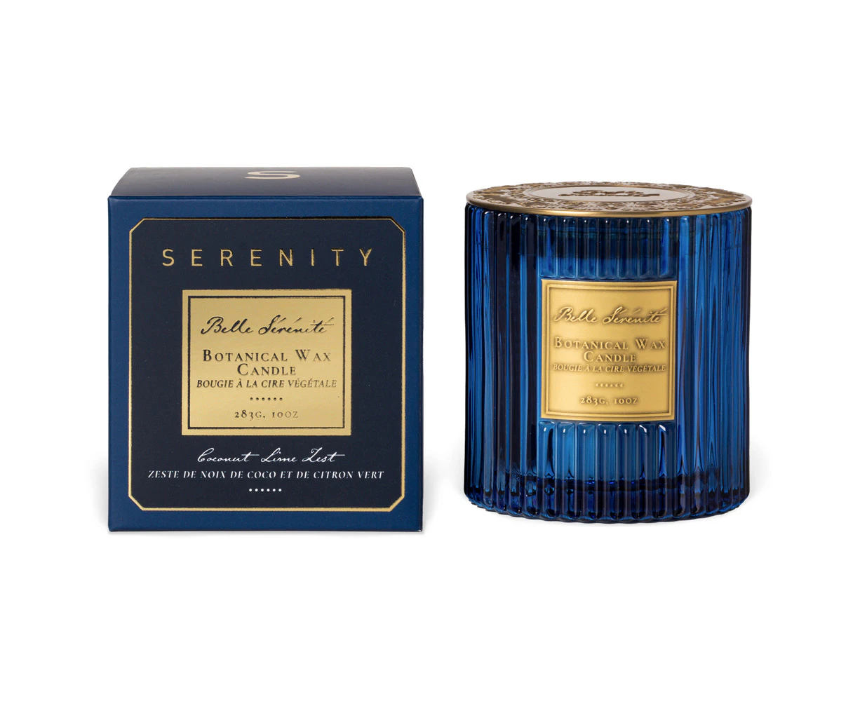 Serenity Belle Serenite 283g Soy Wax Scented Candle Fragrance Coconut Lime Zest