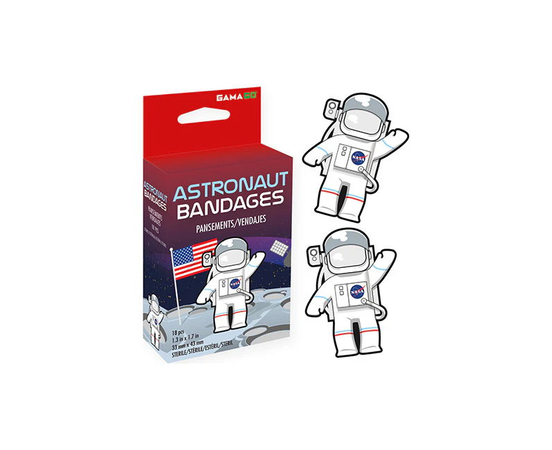 18pc Gamago Nasa Astronaut Bandage Kids First Aid Bandaid Wound Plaster 4.3cm