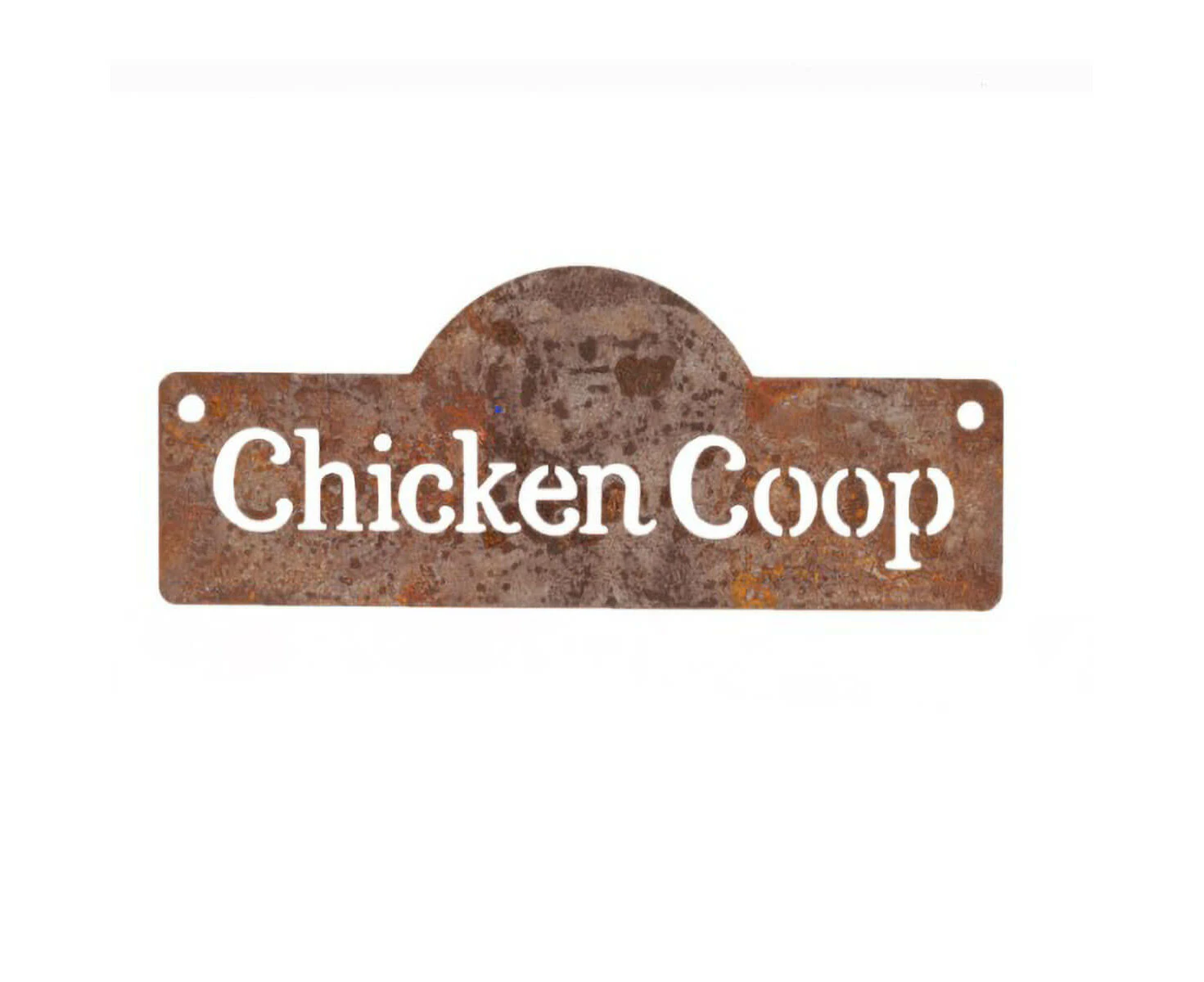 Alfresco Gardenware Vintage Rusted Metal Garden Sign - Chicken Coop - Alfresco Gardenware