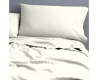 Park Avenue 500TC Double Bed Natural Cotton Fitted/Flat Sheet/Pillowcases Ivory