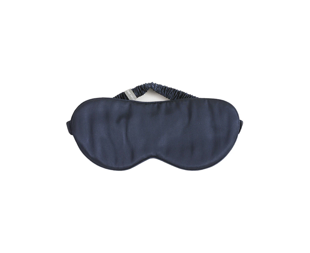 Renee Taylor 100% Mulberry Silk Navy Eye Mask