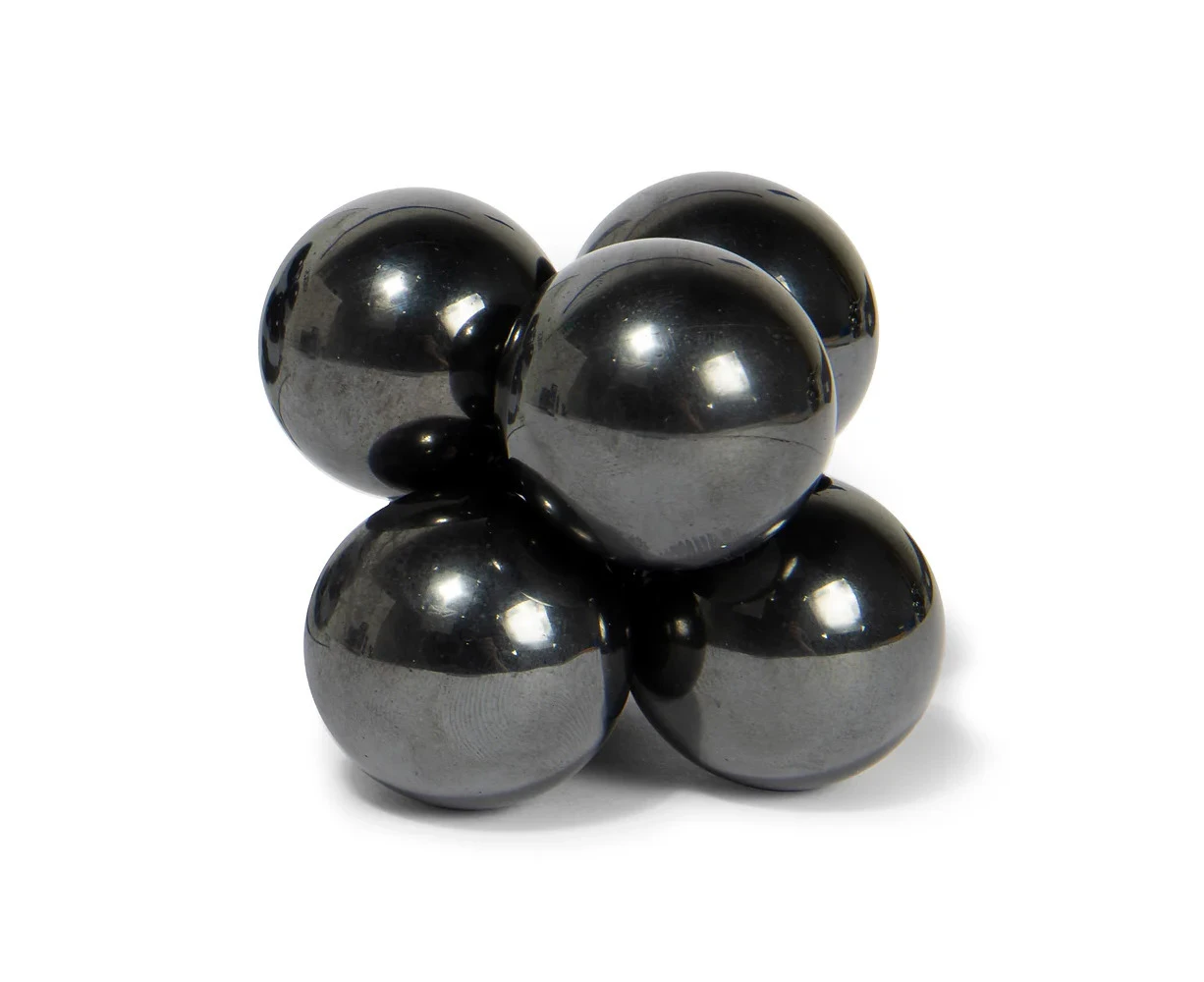 6pc Speks Gunmetal Super 33mm Fidget Sensory Magnetic Desk Ball Toy 14y+