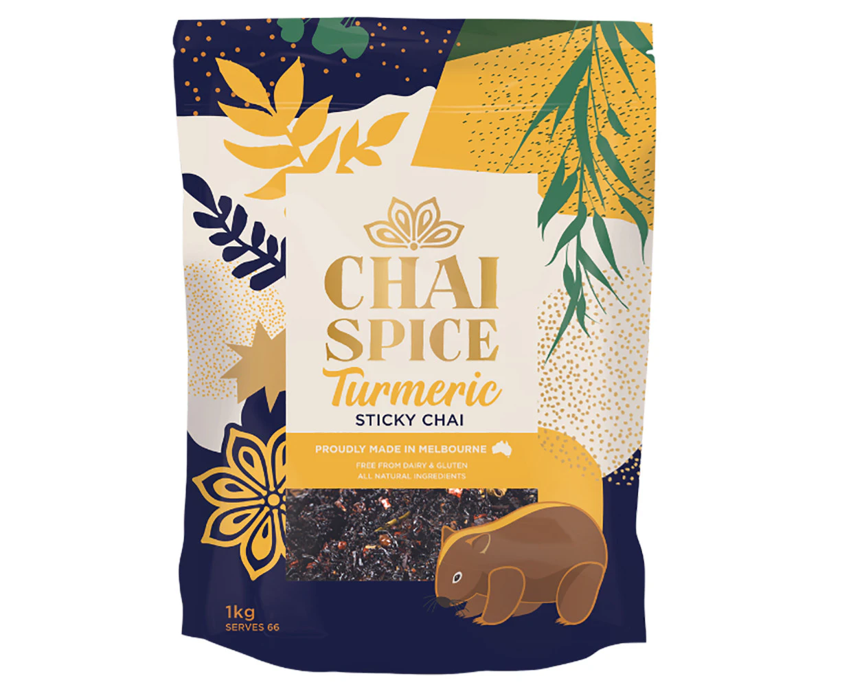 Chai Spice Turmeric Sticky Chai Natural Honey Hot Drink Blend Tea Drink 1kg