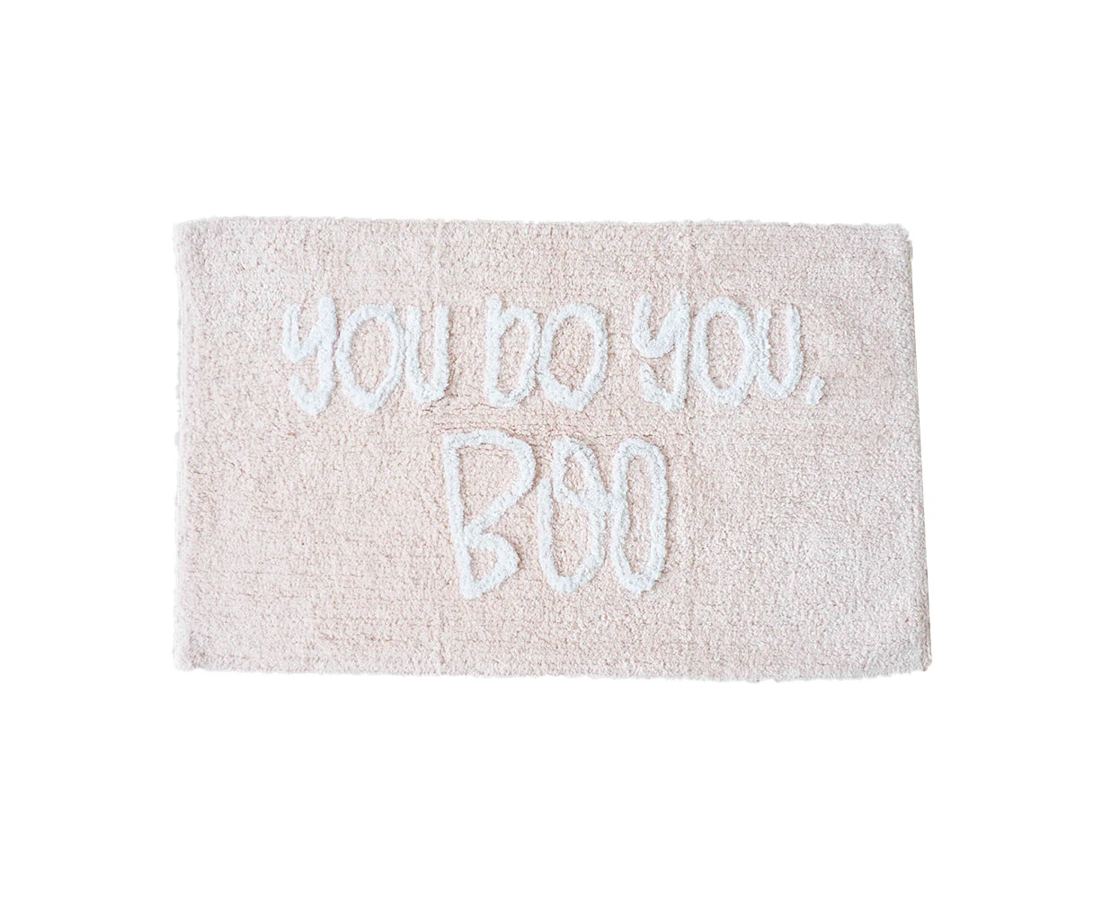 Rayell Bathroom/Shower Mat Soft Absorbent Rug You Do You Boo Print Pink 80x50cm