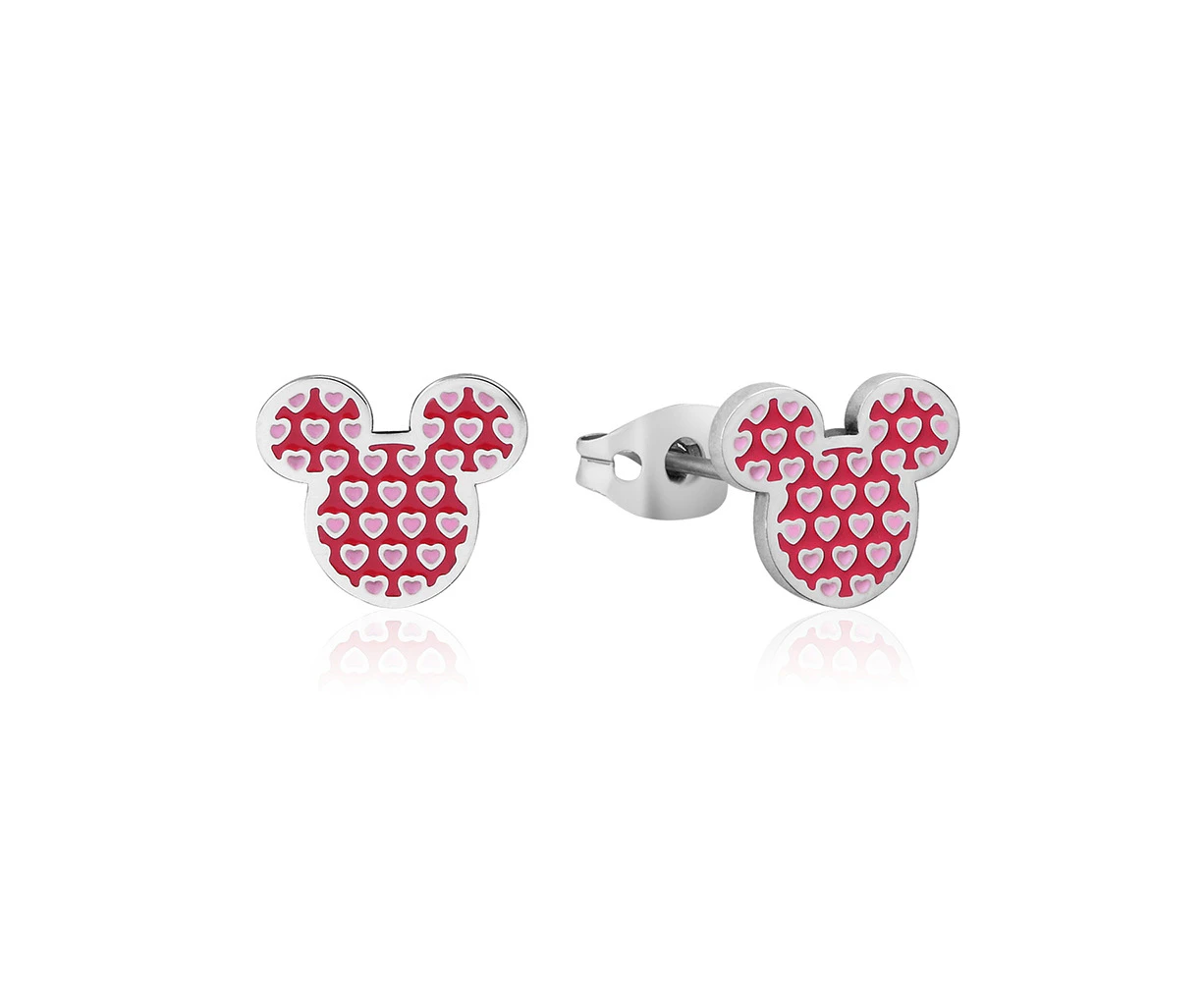 Couture Kingdom Disney Mickey Mouse Heart Stainless Steel 12mm Stud Earrings