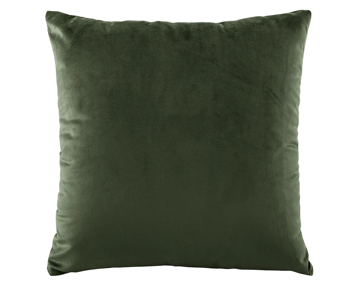 Bianca Vivid Coordinates 43x43cm Velvet Cushion Pillow Decor Square Forest Green