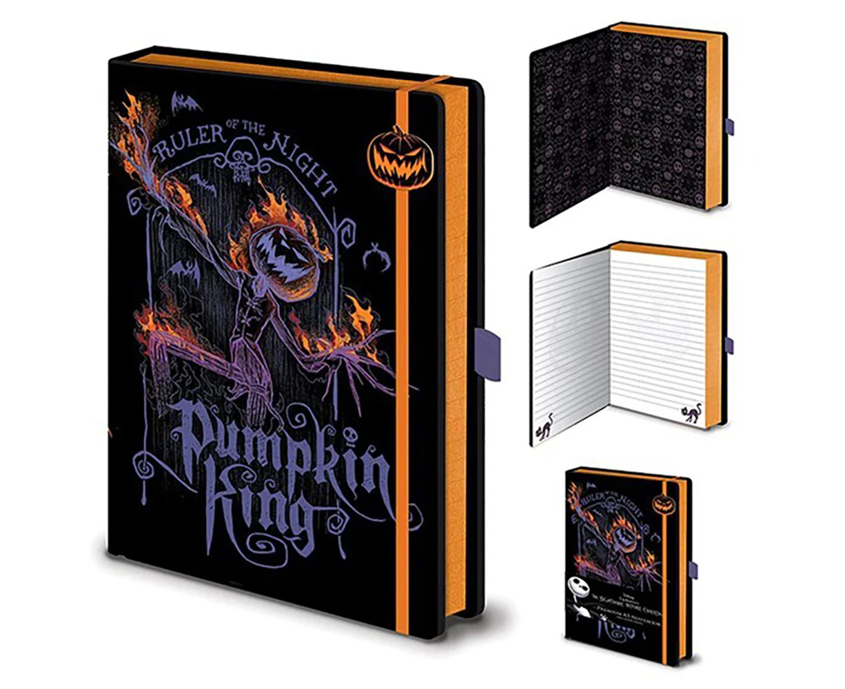 Disney Nightmare Before Christmas Themed Pumpkin King A5 Premium Notebook