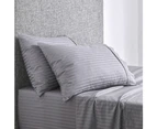 Onkaparinga Onkaparinga Chilton Stripe Sheet Set Silver