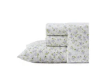 Laura Ashley Virgina Single Size Bed Cotton Flannelette Sheet Set w/ Pillowcase