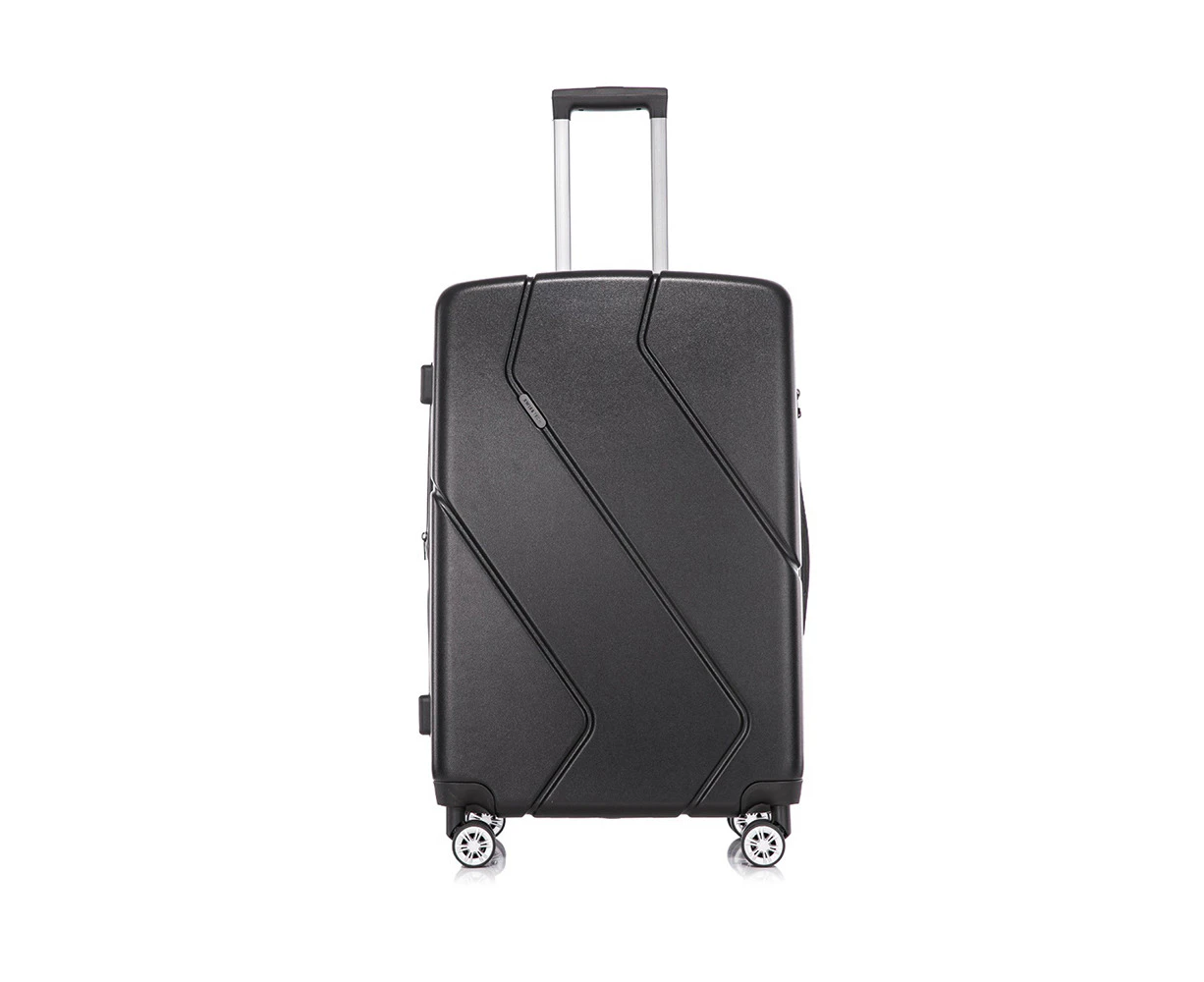 SwissTech Explorer 118L/76cm Checked Suitcase Luggage Travel Trolley Bag Black