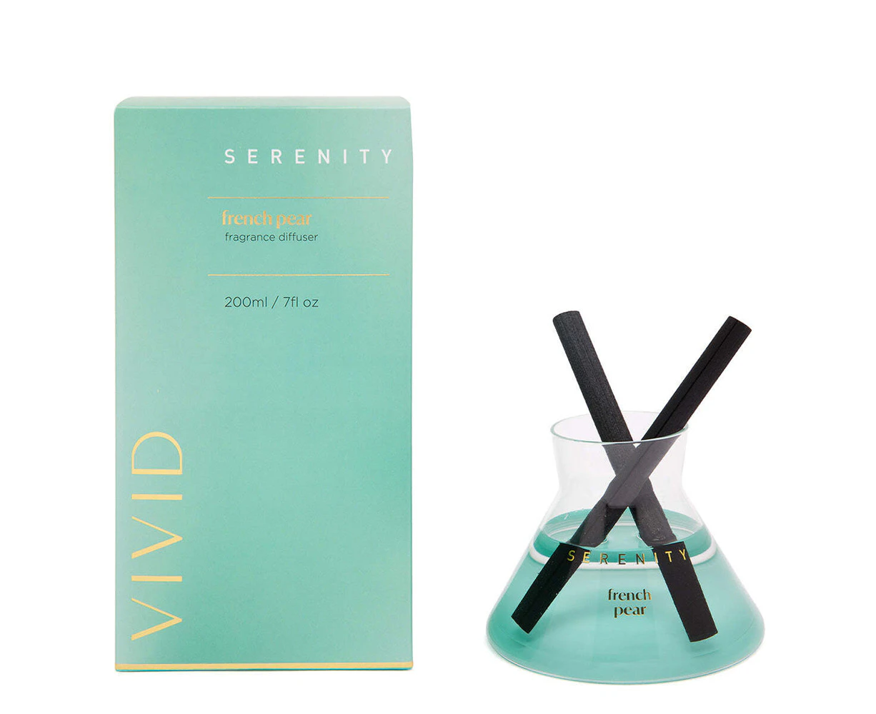 Serenity Vivid 200ml Reed Diffuser Scented Home Fragrance/Aroma French Pear