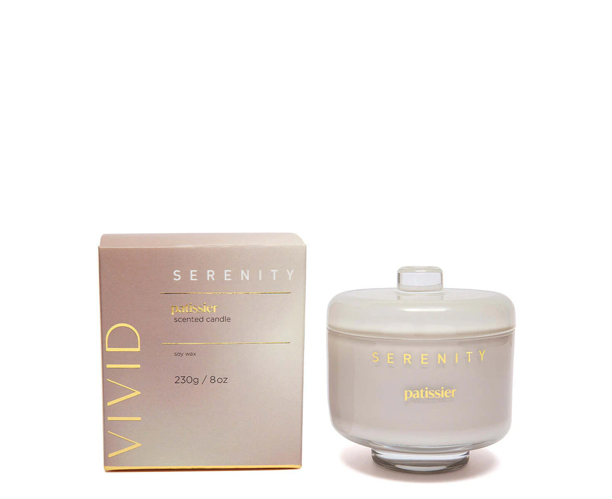 Serenity Vivid 230g Scented Soy Wax Candle Home Room Decor Fragrance Patissie