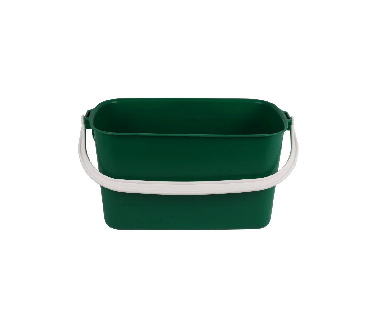 SYR Window Cleaning Roll Top Oblong Shaped Bucket w/ Carry Handle Green