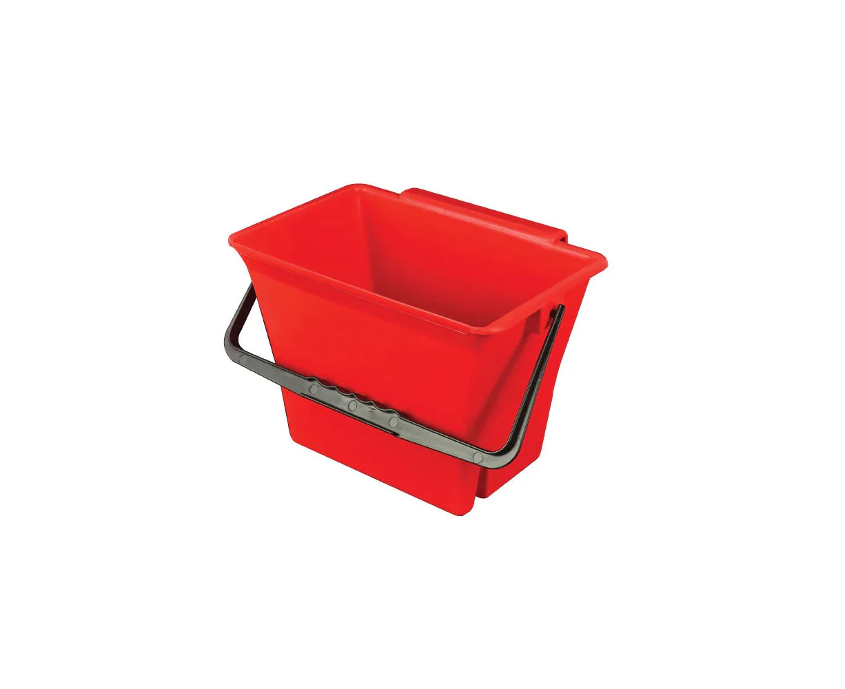 SYR Klingon Mop Storage Bucket w/Carry Handle For LTS Combo Floor Cleaner Red