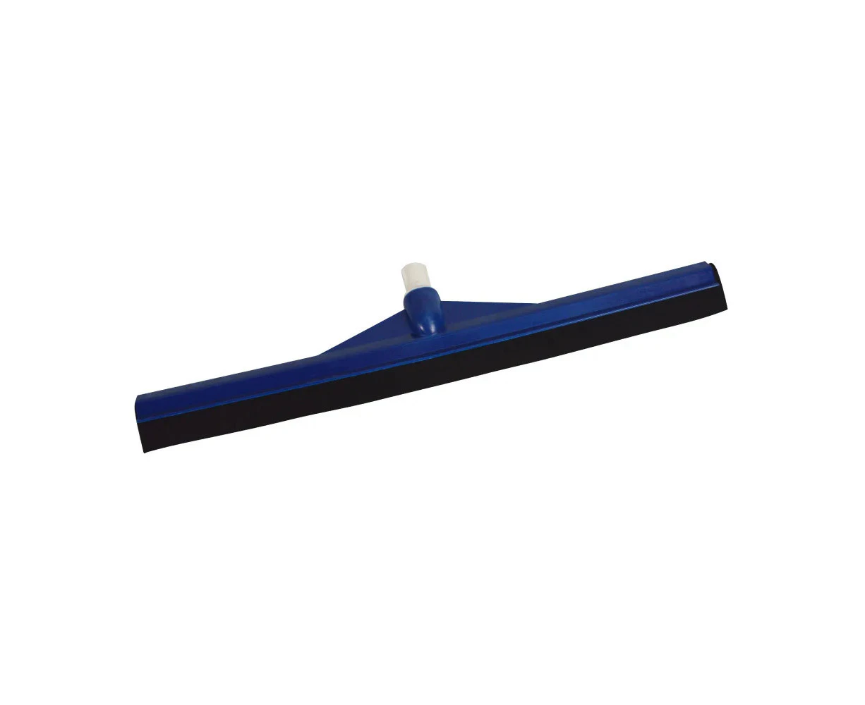 SYR Plastic Floor Squeegee Twin Blade Rubber 45cm Head Cleaning/Cleaner Blue