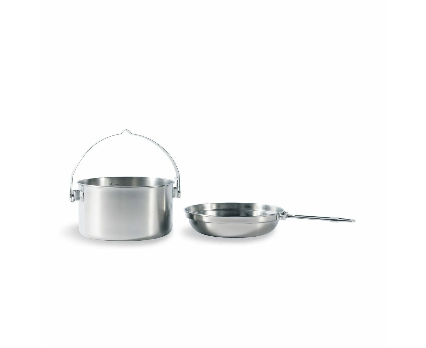 Tatonka Scout Kettle Pot & Frypan Cookware Set 1.6L Stainless Steel/Lightweight