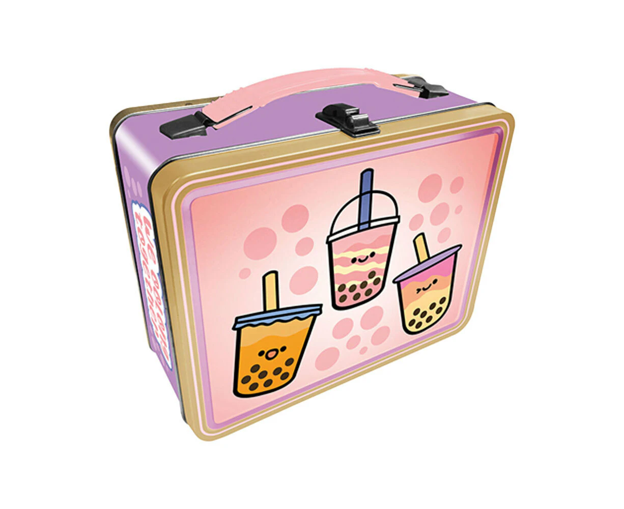 Aquarius 22cm Boba Tin Fun Box Kids Lunch Storage Container w/ Carry Handle