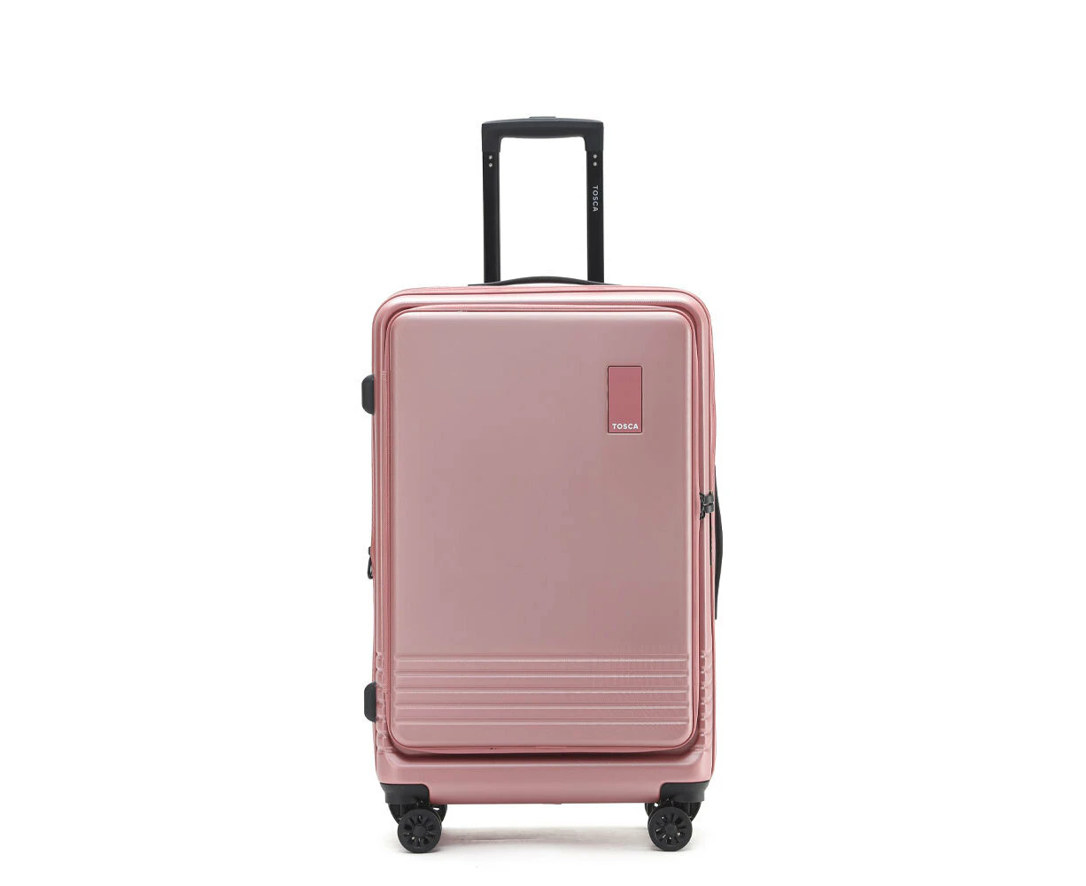 Tosca Horizon Front Lid Opening Trolley Suitcase 27" Medium - Dusty Rose