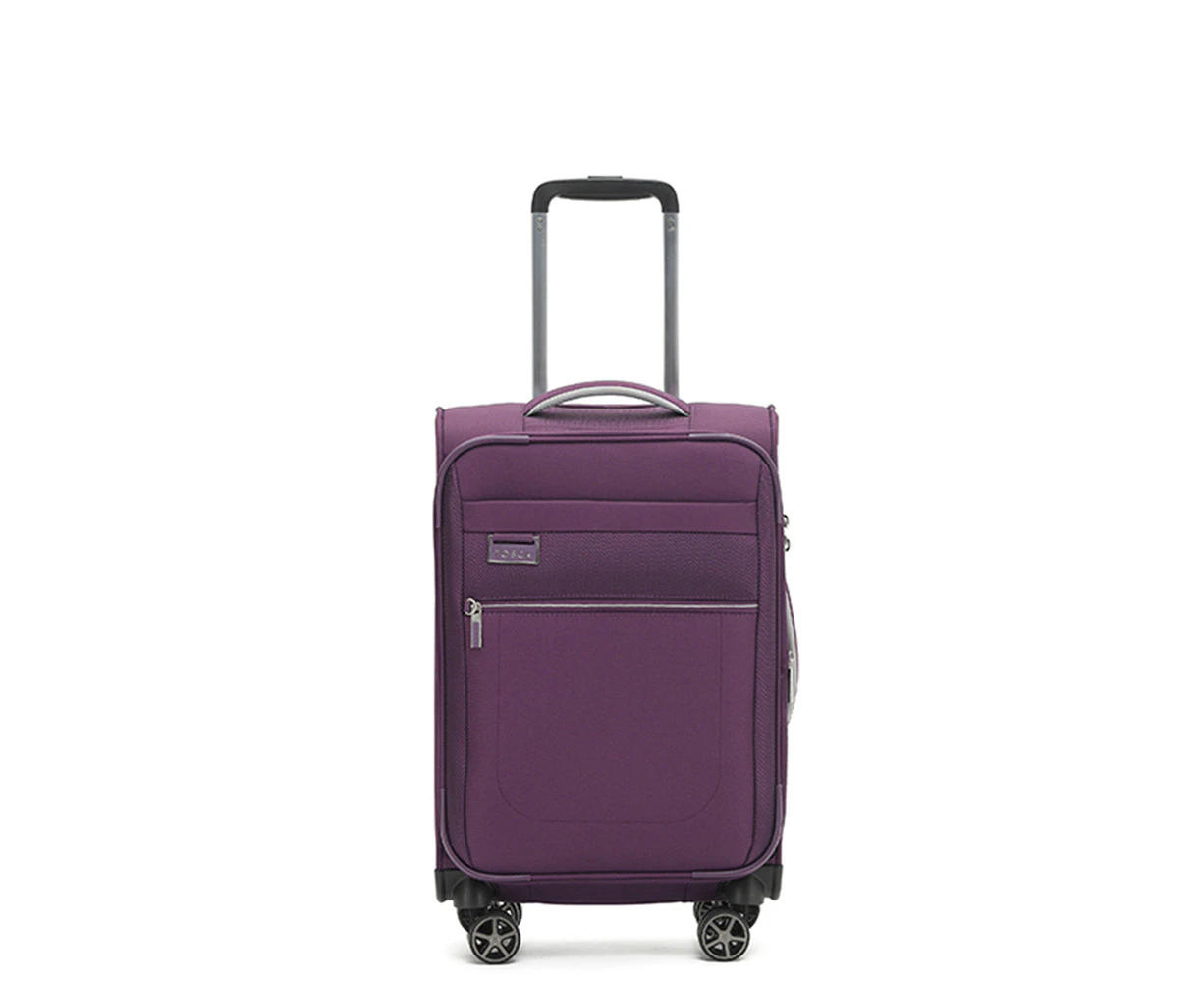 Tosca Vega 21" Carry On Holiday/Travel Luggage Suitcase Baggage Trolley Bag Plum