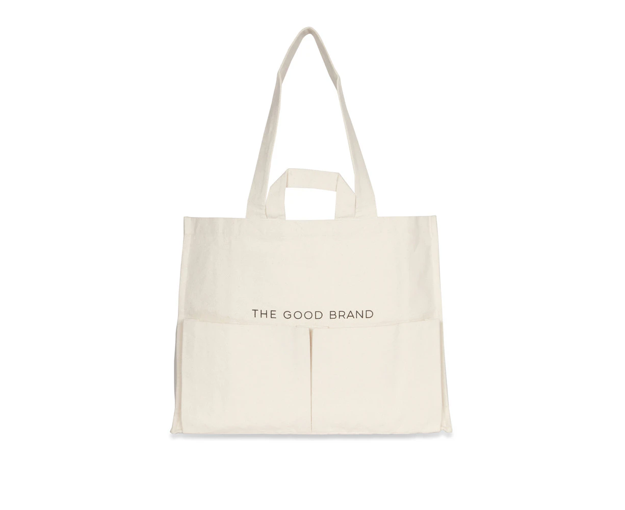 The Good Brand Women's Cotton 47cm Everyday Tote Bag Shoulder/Handbag Ecru