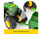 John Deere Monster Treads Tractor w/ Wagon Playset