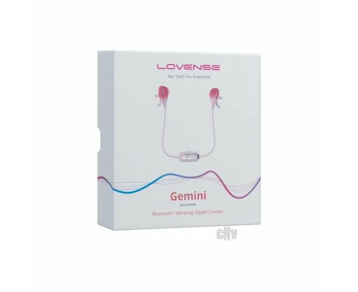 Gemini Pink App Controlled Vibrating Nipple Clamps Model G 1001 Women Nipple Stimulation Adjustable Clamping Force Customizable Light Color