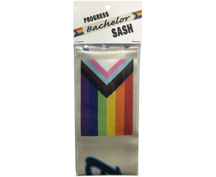 Kheper Games Progress Bachelor Sash Party Accessory For Inclusivity & Fun Model 2024 Unisex Rainbow Pride Clothing & Decor