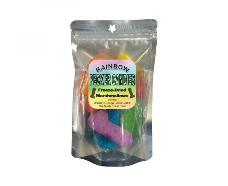 ?drift Into A World Of Sweet Sensation With The Naughty Novelties Freeze Dried Rainbow Pecker Candies Nv.058, Unisex Pleasure Treats In Vibrant Rainbo