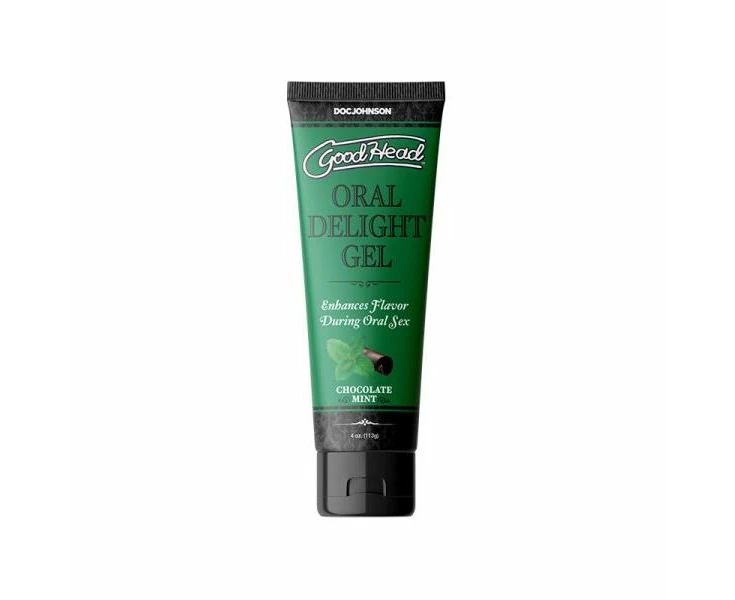 Doc Johnson Goodhead Oral Delight Gel Chocolate Mint Flavored Water Based Enhancer For Unforgettable Oral Pleasure Bulk 4 Oz.