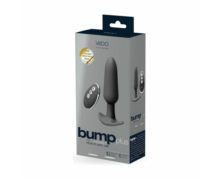 Vedo Bump Plus Rechargeable Remote Control Anal Vibe Model Bv 1234 Unisex Pleasure Black