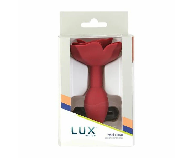 Lux Active® Red Rose Silicone Anal Plug Model Rra 2021 Unisex Pleasure Sensual Filling Ravishing Red